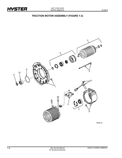 Hyster C60ZHD, C80ZHD (A373) Forklift Parts Manual PDF