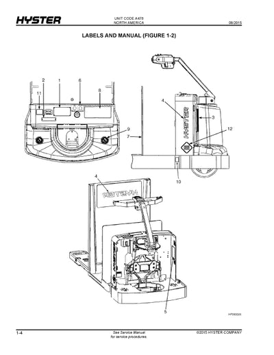Hyster C80Z (A479) Forklift Parts Manual PDF
