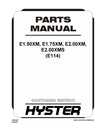 Hyster E1.50XM, E1.75XM, E2.00XM, E2.00XMS (E114E) Europe Forklift Parts Manual PDF Download