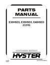 Hyster E30HSD3, E35HSD3, E40HSD3 (C219) Forklift Parts Manual PDF Download