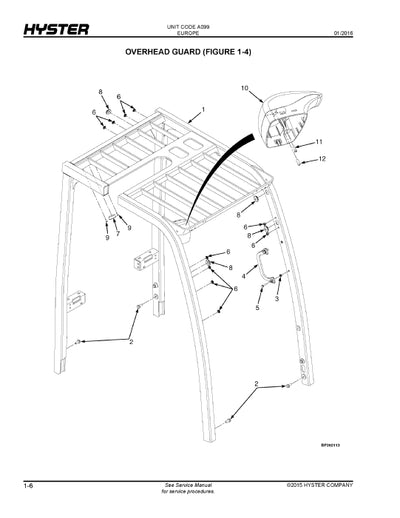Hyster E4.0XN, E5.0XN, E5.0XNS, E5.5XN (A099E) Forklift Parts Manual PDF