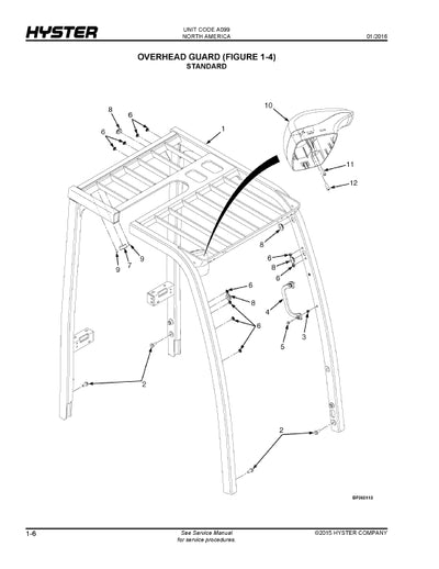 Hyster E80XN, E100XN, E100XNS, E120XN (A099) Forklift Parts Manual PDF