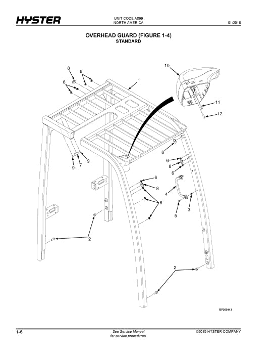 Hyster E80XN, E100XN, E100XNS, E120XN (A099) Forklift Parts Manual PDF