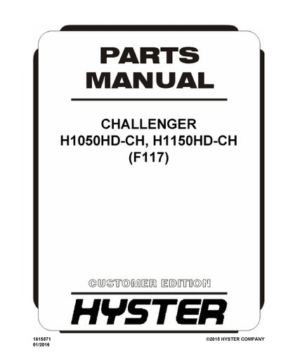 Hyster H1050HD-CH, H1150HD-CH (F117) Forklift Parts Manual PDF Download