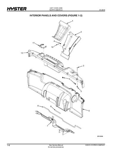 Hyster H170FT, H175FT36, F190FT (A299) Forklift Parts Manual PDF