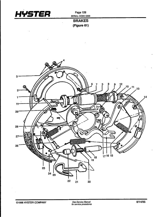 Hyster H30-60H (E003) Forklift Parts Manual PDF Download