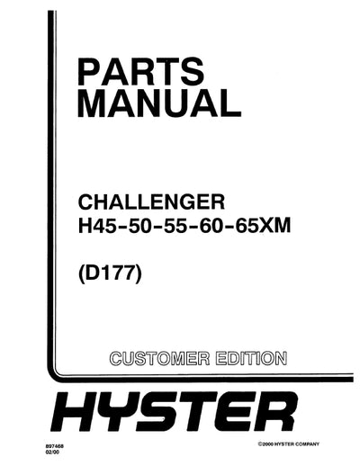Hyster H45-65XM (D177) Forklift Parts Manual PDF Download