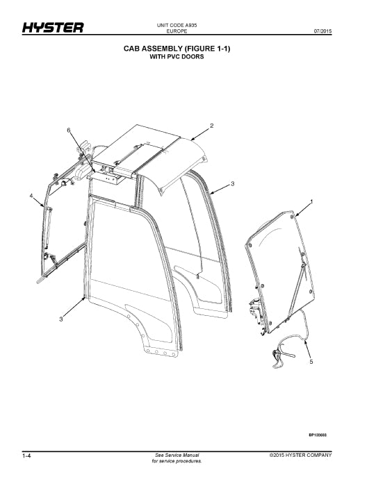 Hyster J1.6-2.0XN Europe (A935E) Forklift Parts Manual PDF