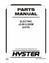 Hyster J2.00-3.20XM (A216E) Forklift Parts Manual PDF