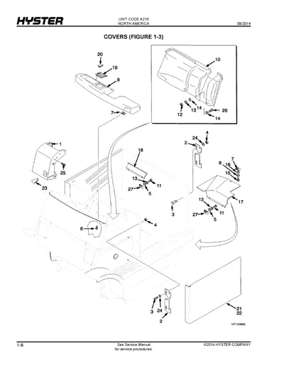 Hyster J40-60XM2; J40-65XM (A216) Forklift Parts Manual PDF