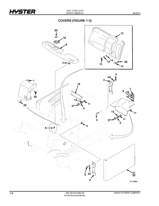Hyster J40-60XM2; J40-65XM (A216) Forklift Parts Manual PDF