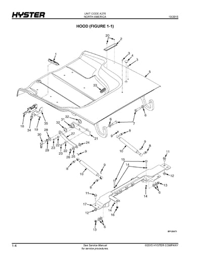 Hyster J45-70XN (A276) Forklift Parts Manual PDF