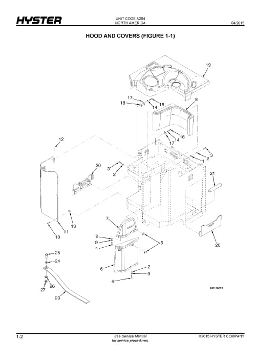 Hyster N30XMXDR, N45XMXR (A264) Forklift Parts Manual PDF