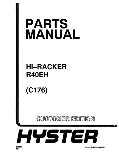Hyster R40EH (C176) Forklift Parts Manual PDF Download