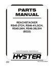 Hyster RS45-27CH, RS46-41LSCH; RS45-24IH, RS46-38LSIH (B222E) Europe Forklift Parts Manual PDF Download