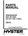 Hyster S1.25-1.75XL,S25-35XL (B010) Europe Forklift Parts Manual PDF Download