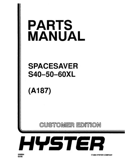 Hyster S2.00-3.00XL (A187) Forklift Parts Manual PDF
