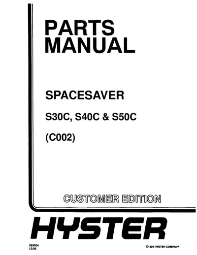 Hyster S30-50C (C002) Forklift Parts Manual PDF Download
