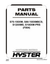 Hyster S70-100XM,S80-100XMBCS,S120XMS,S100 (F004) Forklift Parts Manual PDF Download