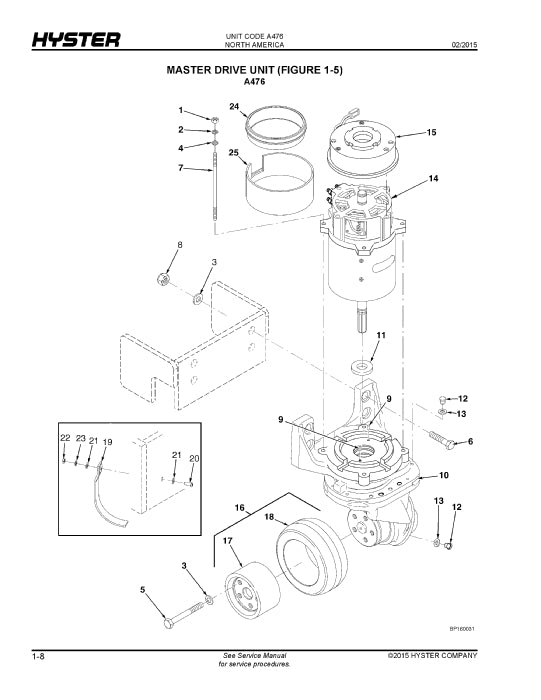 Hyster T5Z (A476) Forklift Parts Manual PDF