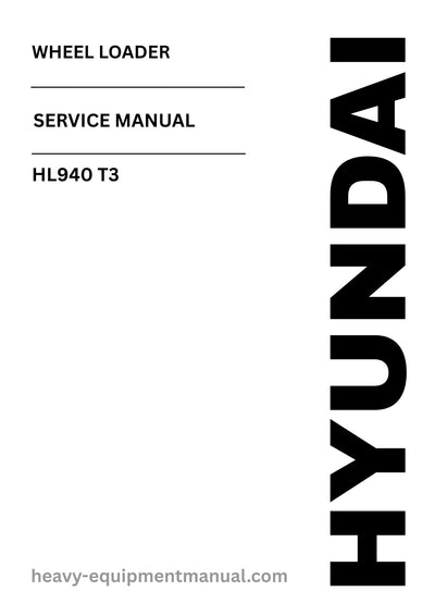 Hyundai HL940 T3 Wheel Loader PDF Service Manual - Download