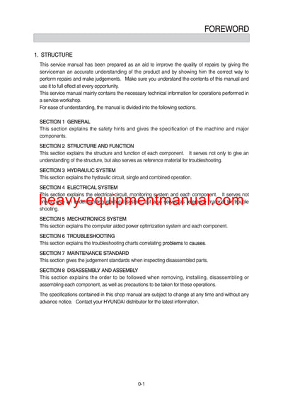 DOWNLOAD Hyundai HX145 LCR Crawler Excavator Service Repair Manual