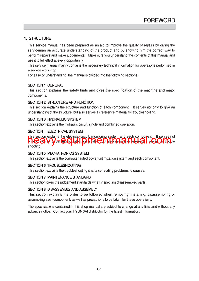 DOWNLOAD Hyundai HX145 LCR Crawler Excavator Service Repair Manual
