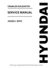 Hyundai HX220 L EPFC Crawler Excavator PDF Service Manual - Download