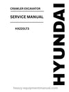 Hyundai HX220LT3 Crawler Excavator PDF Service Manual - Download