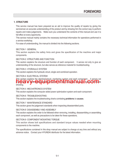 Hyundai R140LC-7 Crawler Excavator Service Repair Manual