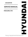 Hyundai R160,180LC-9S Excavator PDF Service Manual - Download
