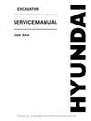 Hyundai R18-9AK Excavator PDF Service Manual - Download