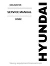 Hyundai R210E Excavator PDF Service Manual - Download