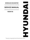 Hyundai R55W-9A Wheeled Excavator PDF Service Manual - Download