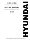 Hyundai SL733 Wheel Loader PDF Service Manual - Download