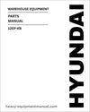 Hyundai 12EP-XB Warehouse Equipment Parts Manual Download