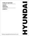 Hyundai 20BRP-X Forklift Battery Parts Manual Download