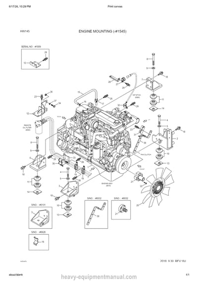 Hyundai HW145 Wheel Excavator Parts Manual - PDF Download