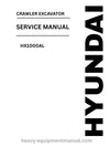 Hyundai HX1000AL (S5) Crawler Excavator PDF Service Manual - Download