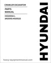 Hyundai HX1000A L (#10001-#10013) Crawler Excavator Parts Manual Download