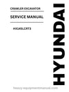 Hyundai HX145LCRT3 Crawler Excavator PDF Service Manual - Download
