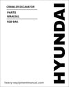 Hyundai R18-9AK Crawler Excavator Parts Manual Download 