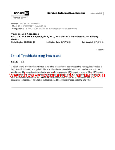 DOWNLOAD CATERPILLAR IT14F INTEGRATED TOOLCARRIER SERVICE REPAIR MANUAL 4EL