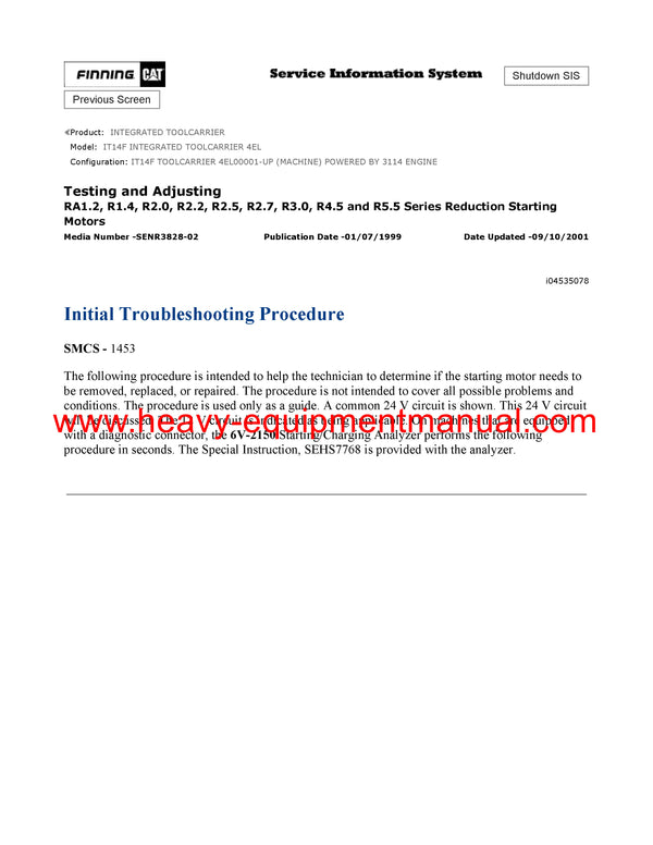 DOWNLOAD CATERPILLAR IT14F INTEGRATED TOOLCARRIER SERVICE REPAIR MANUAL 4EL