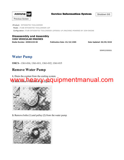 DOWNLOAD CATERPILLAR IT18B INTEGRATED TOOLCARRIER SERVICE REPAIR MANUAL 1DF