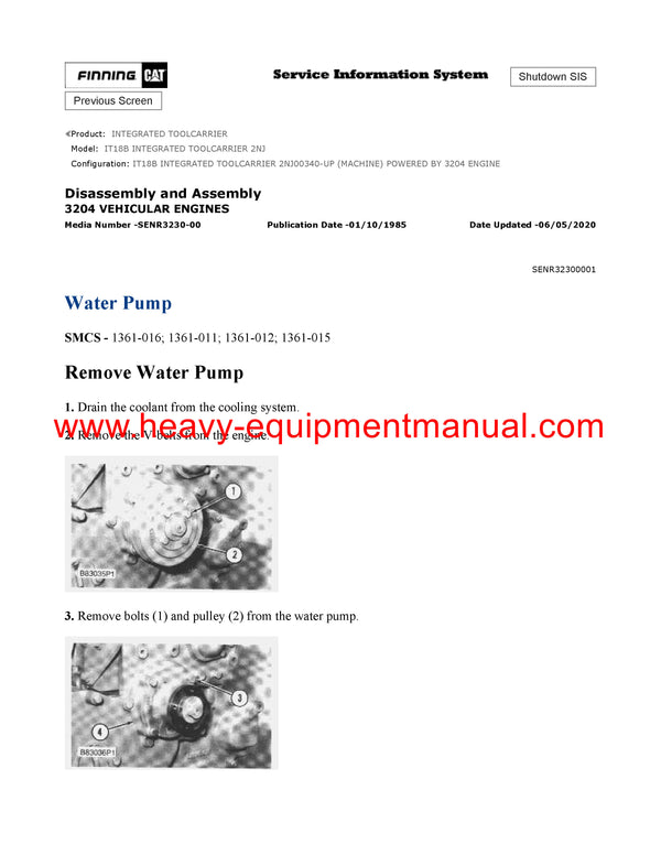 DOWNLOAD CATERPILLAR IT18B INTEGRATED TOOLCARRIER SERVICE REPAIR MANUAL 2NJ