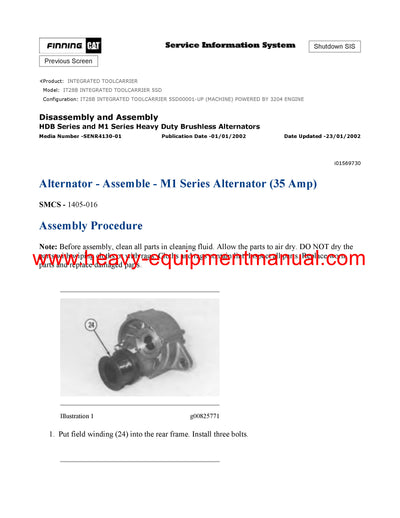 DOWNLOAD CATERPILLAR IT28B INTEGRATED TOOLCARRIER SERVICE REPAIR MANUAL 5SD