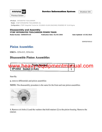 DOWNLOAD CATERPILLAR IT28F INTEGRATED TOOLCARRIER SERVICE REPAIR MANUAL 3CL