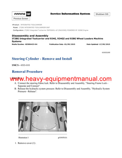 DOWNLOAD CATERPILLAR IT28G INTEGRATED TOOLCARRIER SERVICE REPAIR MANUAL EWF