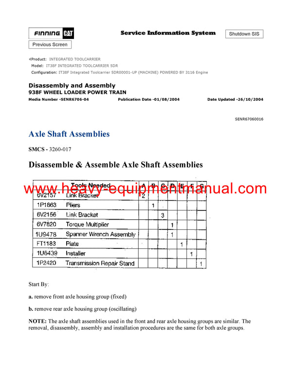 DOWNLOAD CATERPILLAR IT38F INTEGRATED TOOLCARRIER SERVICE REPAIR MANUAL 5DR